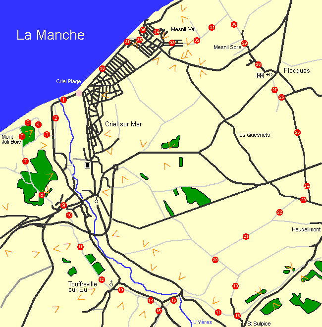 Mer, Yères et Chemin Vert
