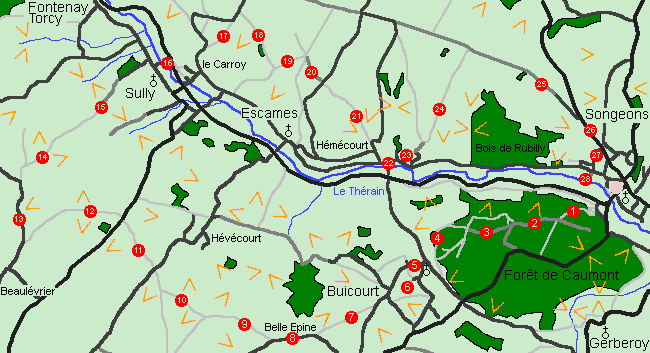 Thérain, Forêt de Caumont