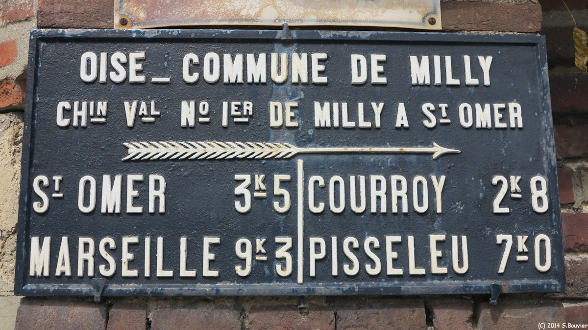 Milly sur Thérain (Ancienne Plaque)