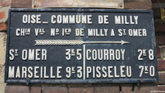 Milly sur Thérain (Ancienne Plaque)